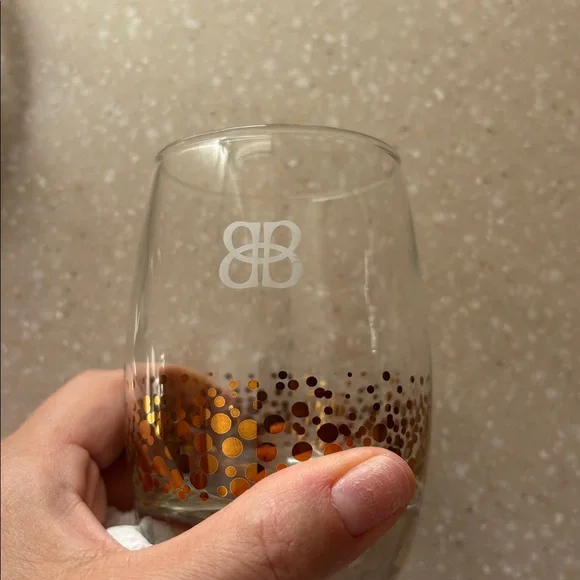 Elegant Gold Dot Stemless Glasses - Picture 2 of 5